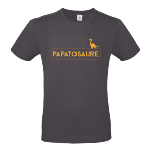 T-shirt "Papatosaure" noir, blanc ou gris foncé